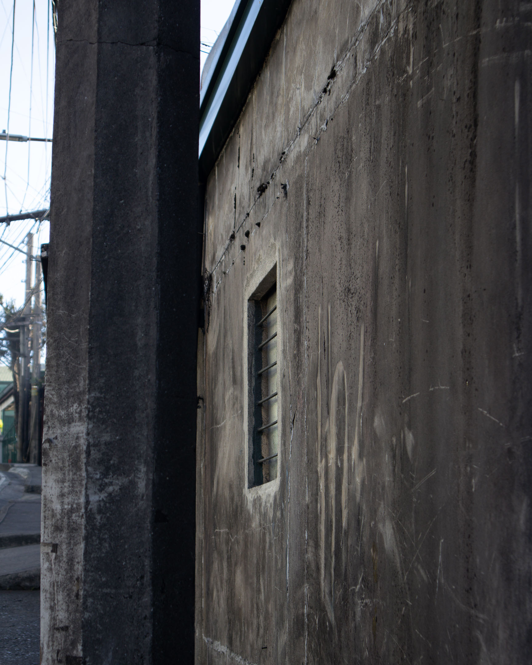 A window and a post