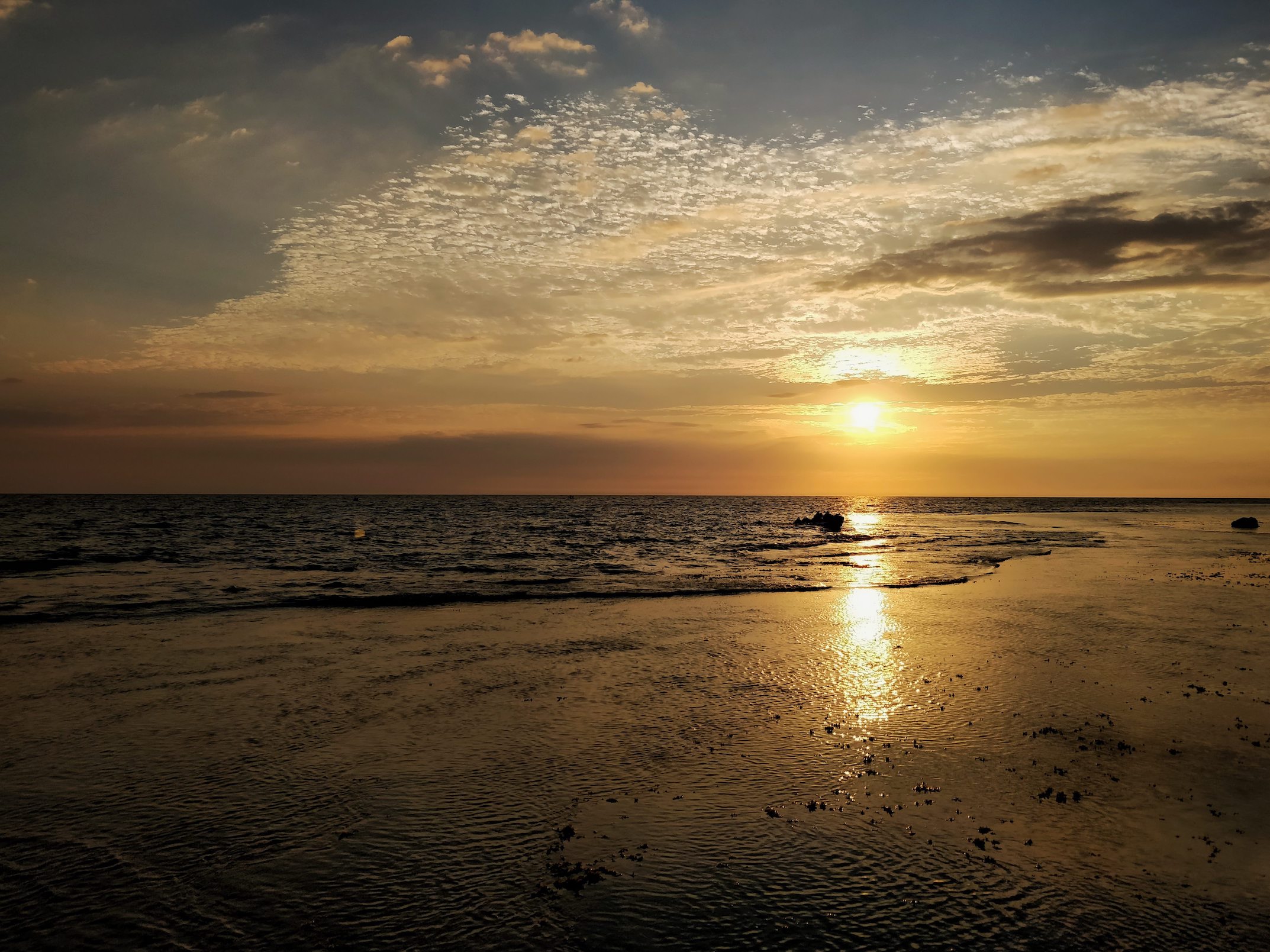 Sunset on a beach at Ilocos